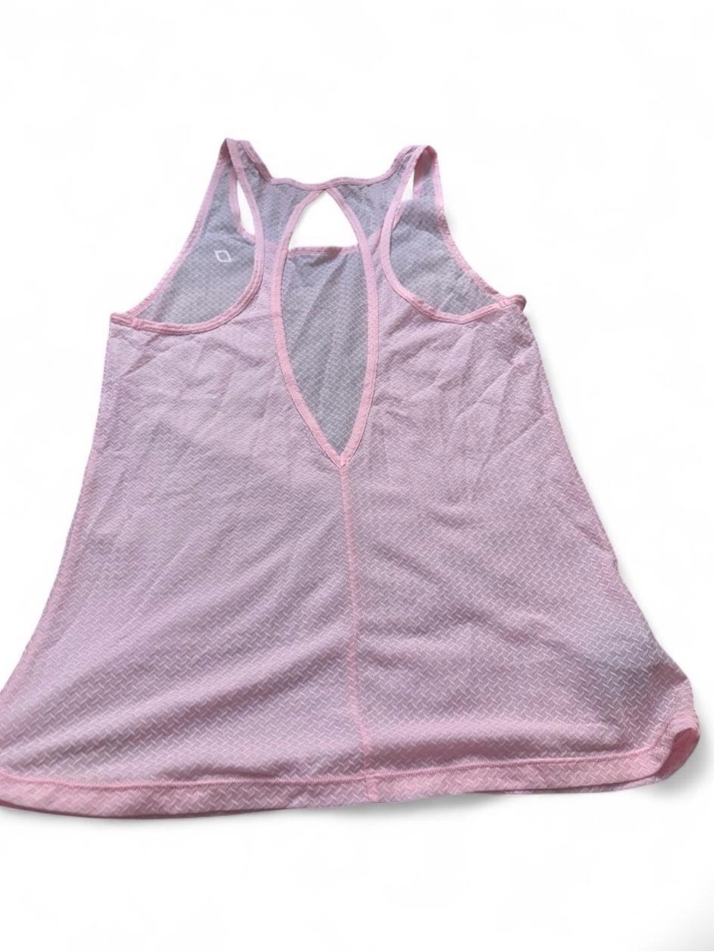Light Pink Racerback Athletic Tank Top – Breathable Mesh - Picture 3 of 4